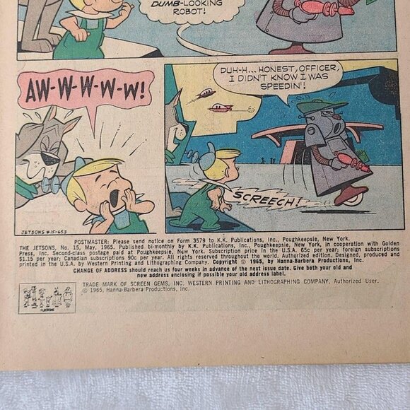 Jetsons 15 Gold Key Comics 1965 4.0 VG - Picture 4 of 16